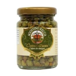 Agostino Recca Capers In Vinegar, 3.7 Oz (106g)