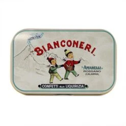 Amarelli #69 Confettini Bianconeri Licorice Tin, 20 Grams