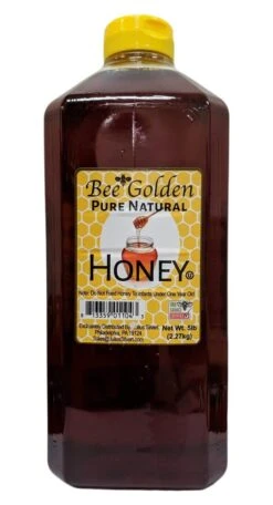 Bee Golden 100% Pure Natural Golden Honey, 5 Lbs