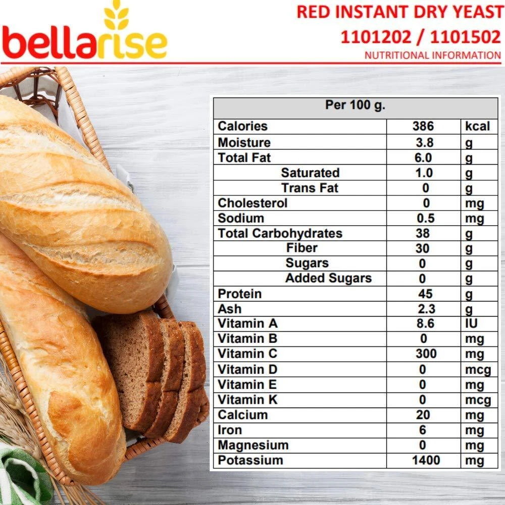 Bellarise Red Instant Dry Yeast, 1 Lb (454 G) - Image 3