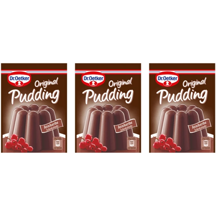 Dr. Oetker Original Dark Chocolate Pudding Mix, Pack Of 3 (1.7 Oz Each)