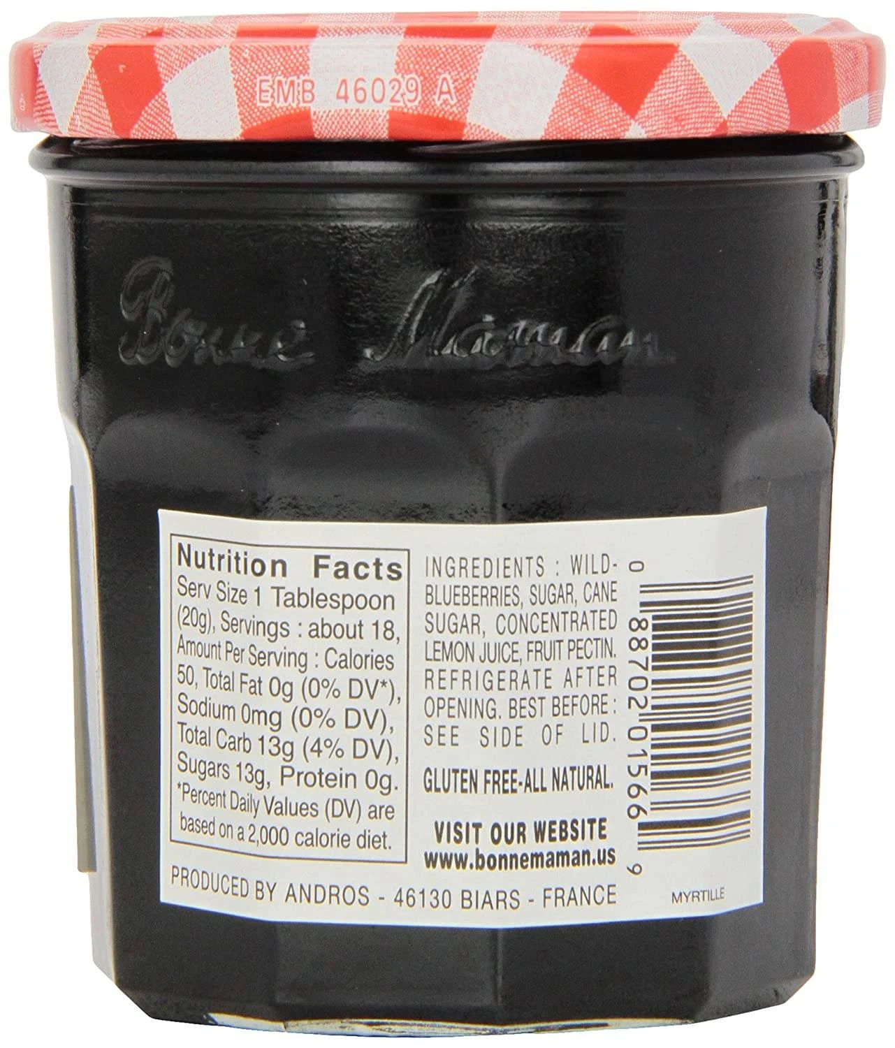 Bonne Maman Wild Blueberry Preserves, 13 Oz - Image 2
