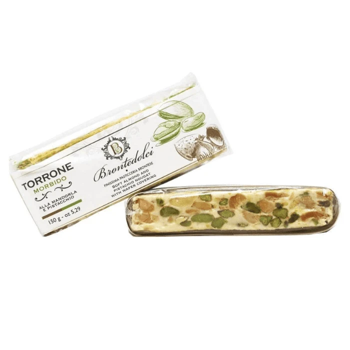 Brontedolci Almond & Pistachio Soft Torrone With Wafer, 5.29 Oz
