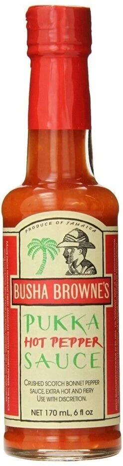 Busha Browne's Pukka Hot Pepper Sauce, 6 Oz