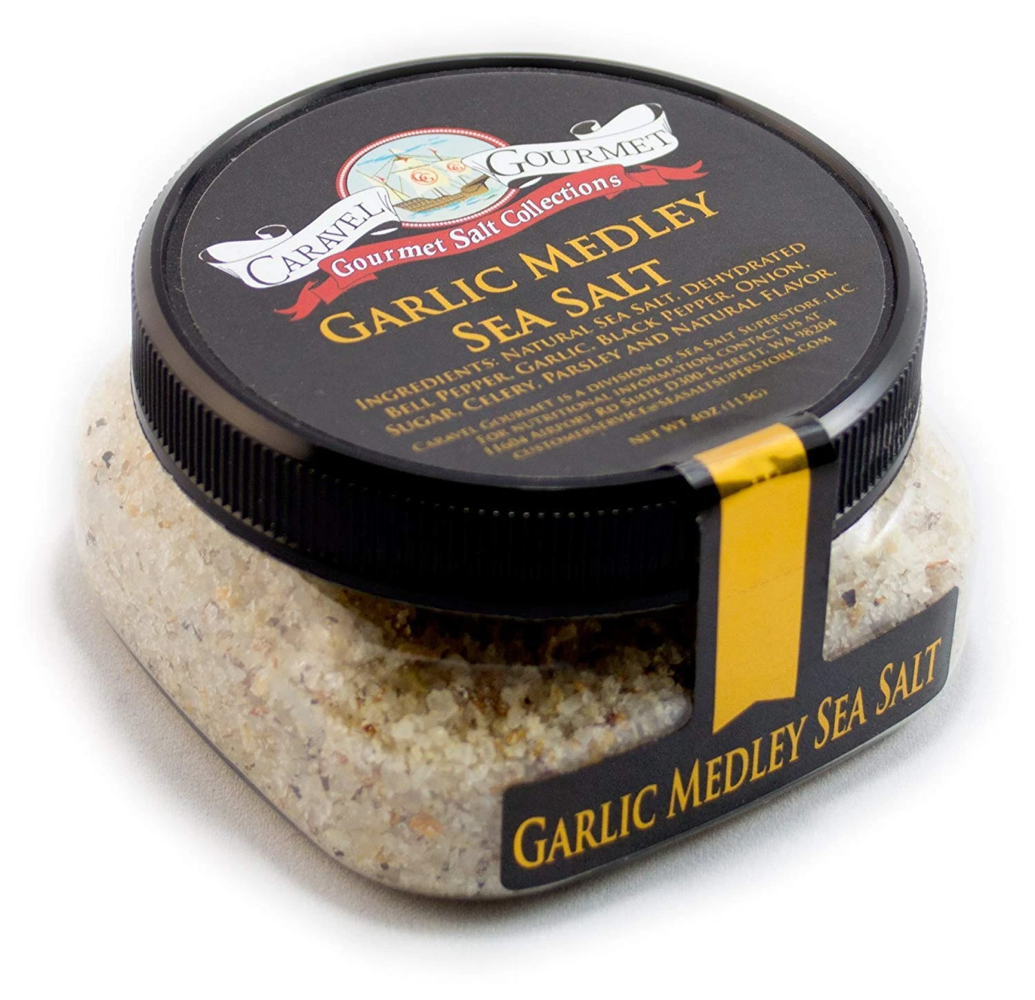 Caravel Gourmet Garlic Medly Fine Sea Salt, 4 Oz