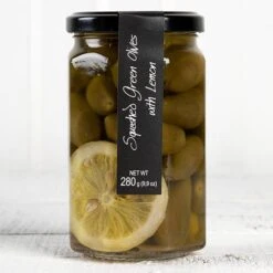 Ritrovo Selections Casina Rossa Green Olives With Lemon, 9.9 Oz (280g)