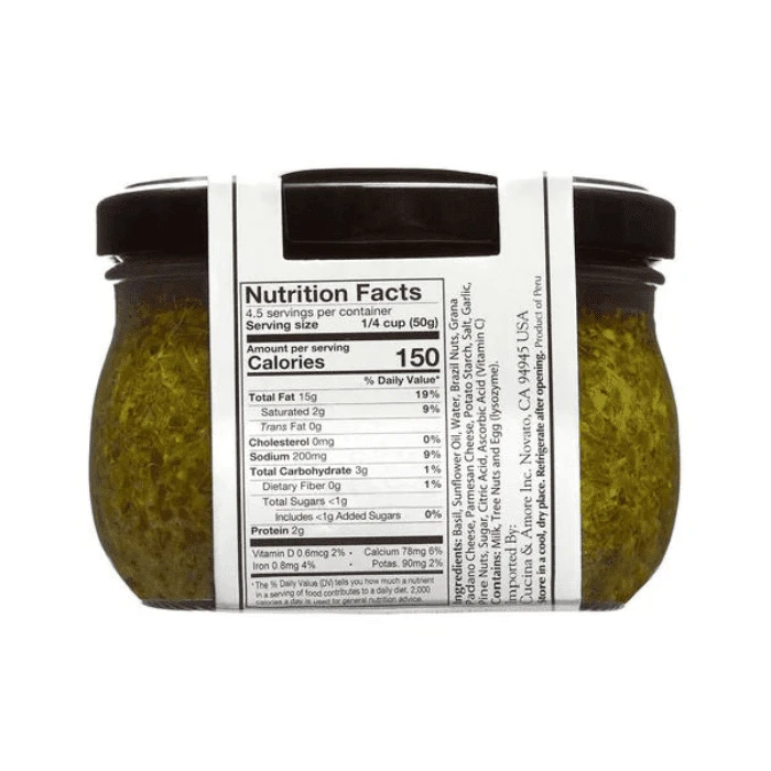 Cucina & Amore Basil Genovese Pesto Sauce, 7.9 Oz - Image 2