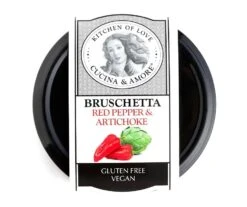 [Best Before: 06/2024] Cucina & Amore Red Pepper And Artichoke Bruschetta, 7.9 Oz