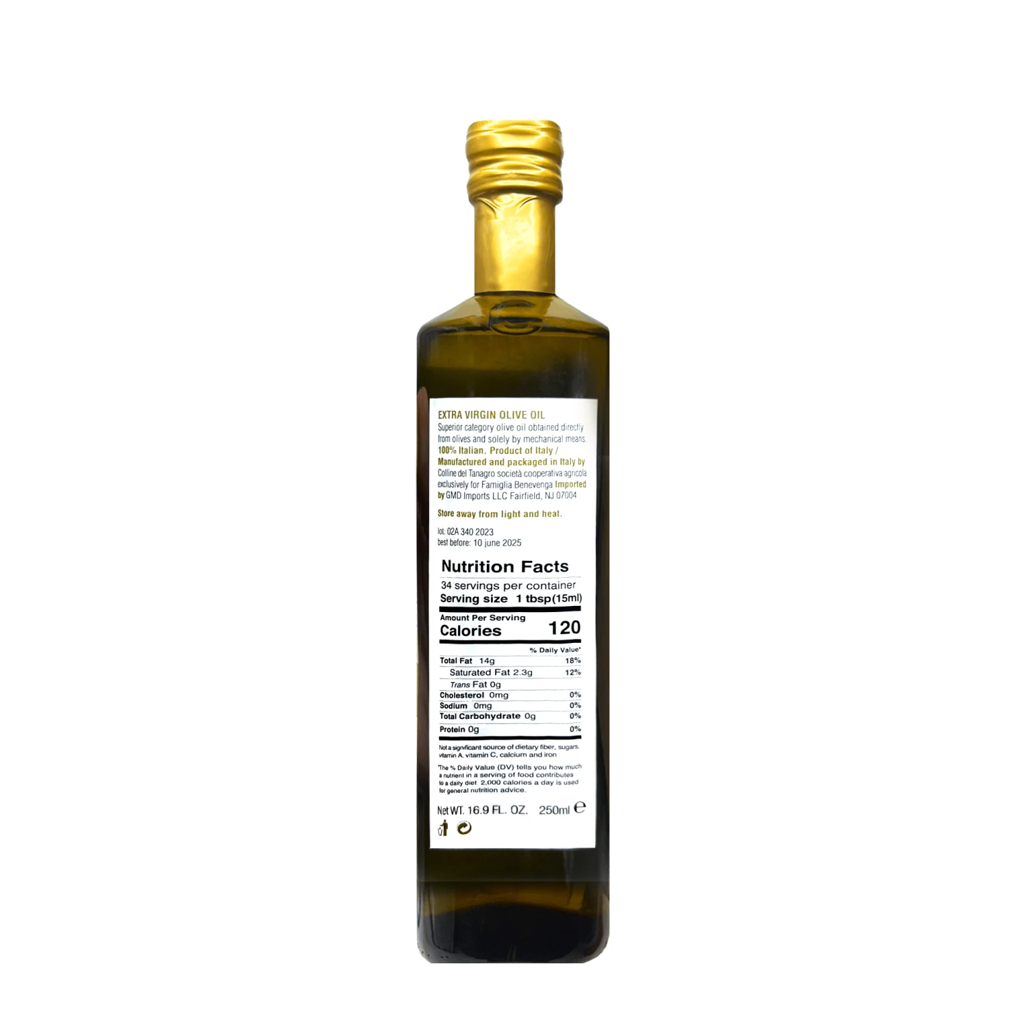 Famiglia Benevenga Extra Virgin Olive Oil, 8.8 Oz - Image 2