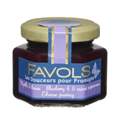 Favols Blueberry & Mixed Five Peppers Jam For Cheese, 3.9 Oz