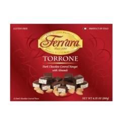 Ferrara Dark Chocolate Covered Torrone, 6.35 Oz
