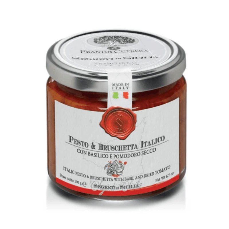 Frantoi Cutrera Segreti Di Sicilia Pesto & Bruschetta With Basil & Dried Tomato, 6.7 Oz