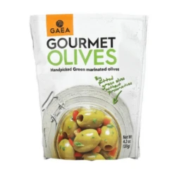 Gaea Gourmet Olives Handpicked Green Marinated Olives, 4.2 Oz