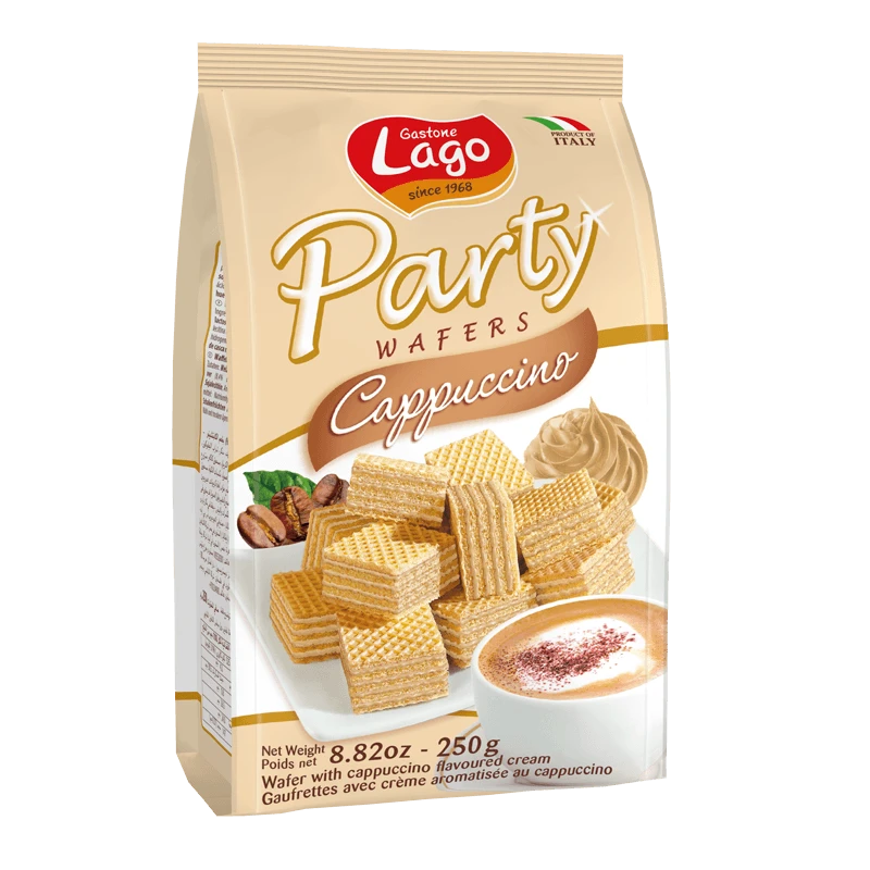 Gastone Lago Party Cappuccino Wafers, 8.8 Oz
