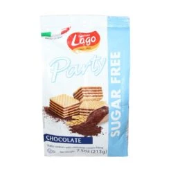 Gastone Lago Sugar Free Chocolate Party Wafers, 7.5 Oz