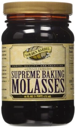Golden Barrel Supreme Unsulfured Black Strap Molasses For Baking, 16 Oz