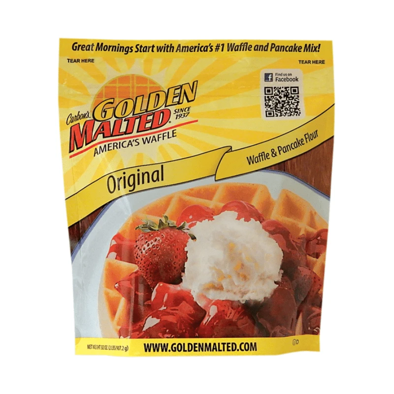 Golden Malted Original Waffle And Pancake Mix Pouch, 32 Oz