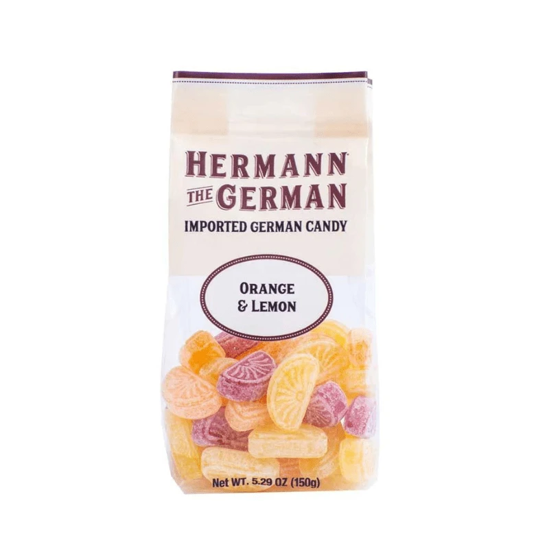 Hermann The German Orange & Lemon Hard Candy, 5.29 Oz
