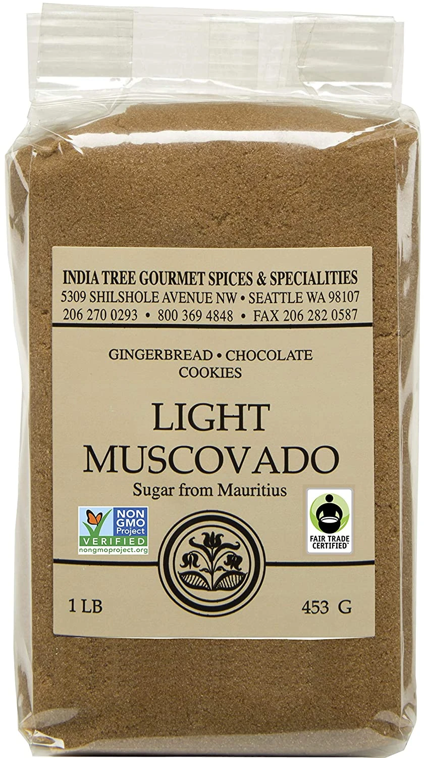 India Tree Light Muscovado Sugar, 1 Lb. (453 Grams)