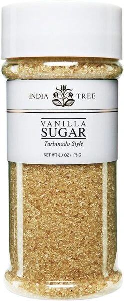 India Tree Vanilla Sugar Turbinado Style, 6.3 Oz (178 G)