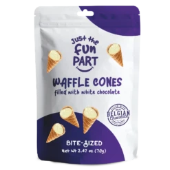 Just The Fun Part Mini Waffle Cones With White Chocolate, 2.47 Oz