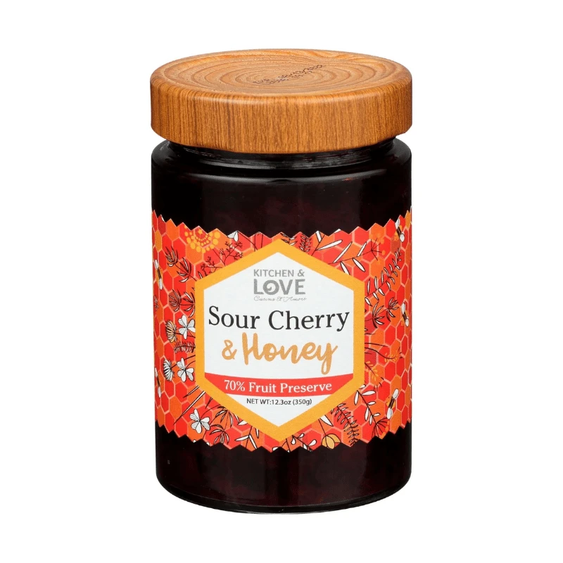 Kitchen & Love Sour Cherry & Honey Preserve, 12.3 Oz
