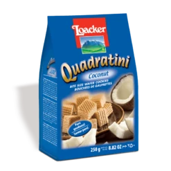 Loacker Quadratini Coconut Cube Wafers, 8.8 Oz