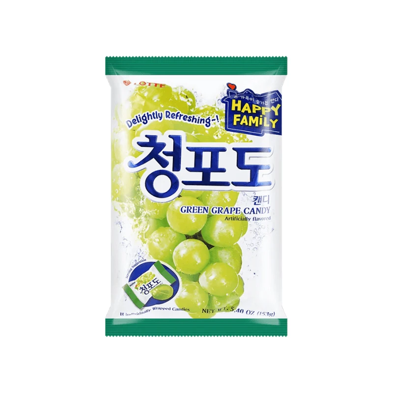 Lotte Green Grape Candy, 153g