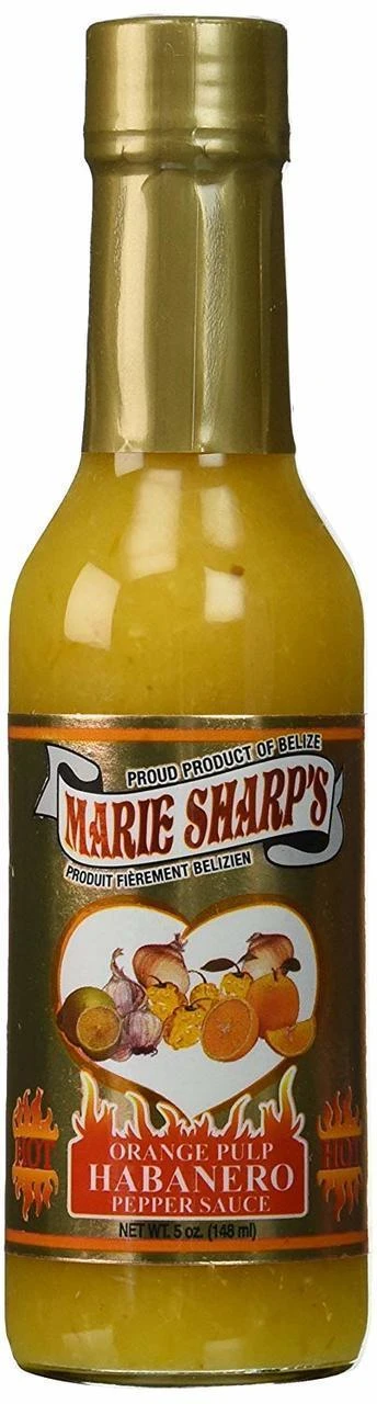 Marie Sharp's Orange Pulp Habanero Pepper Sauce, 5 Oz