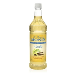 Monin Sugar Free Vanilla Syrup, 1 Liter | 33.8 Oz