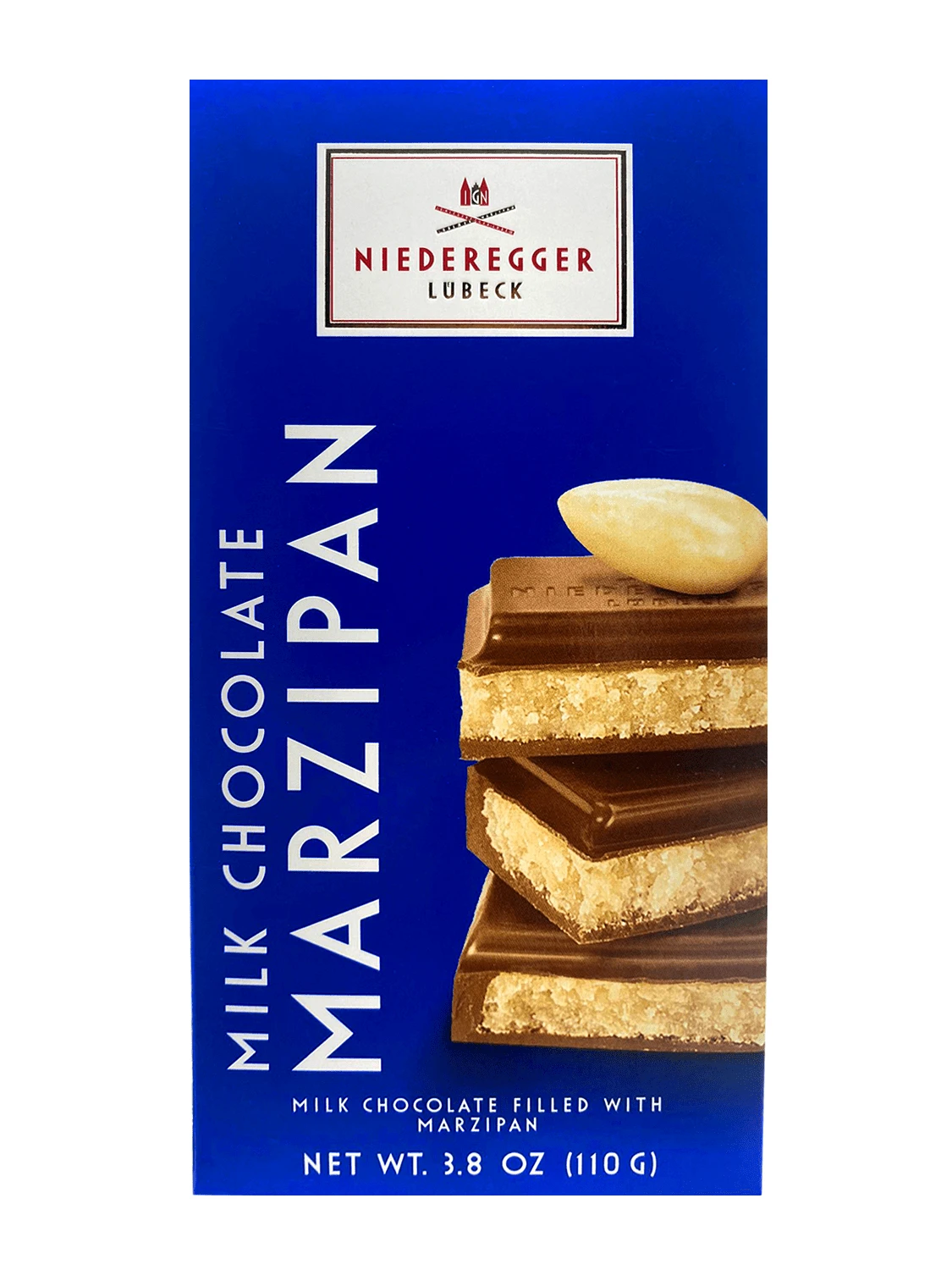 Niederegger Marzipan Covered With Milk Chocolate Bar, 3.88 Oz