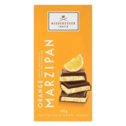 Niederegger Orange Marzipan Covered With Chocolate Bar, 3.88 Oz