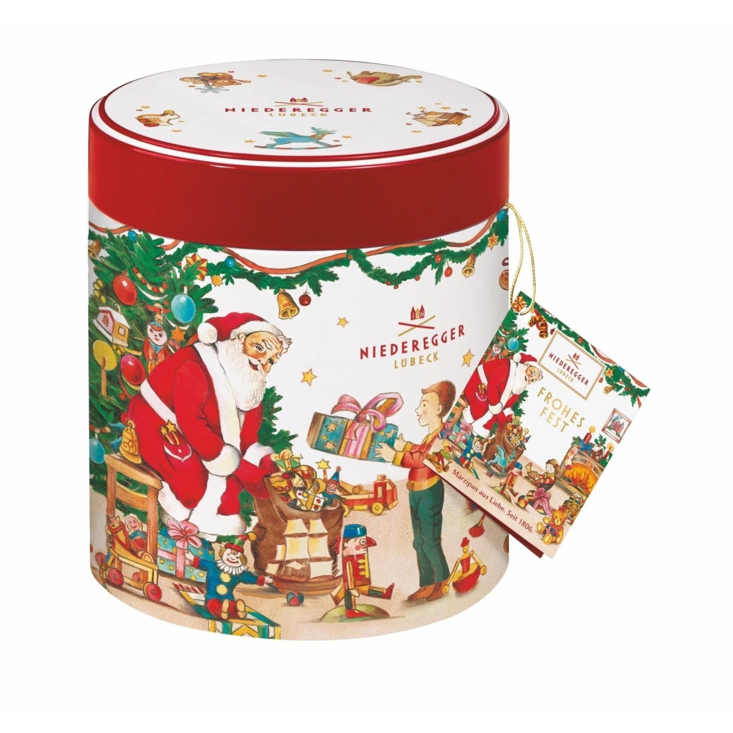 Niederreger Classic Marzipans In Christmas Tin, 8.8 Oz