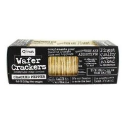 Olina's Bakehouse Pepper Wafer Crackers, 3.5 Oz