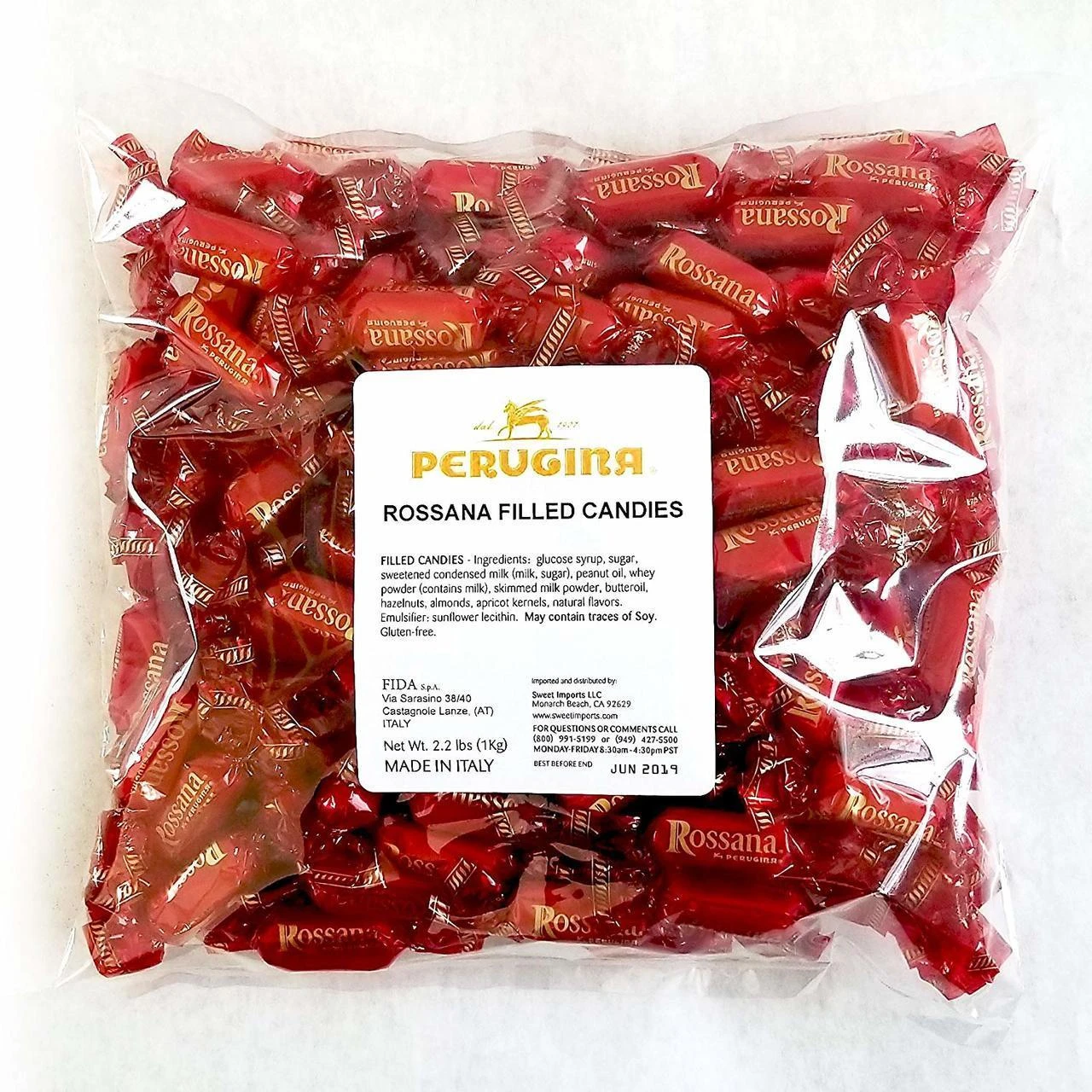 Perugina Caramelle Rossana Candy Bulk Bag - 2.2 Lbs