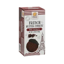 Pierre Biscuiterie Dark Chocolate French Pure Butter Cookies, 4.76 Oz