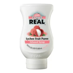 Real Reàl Lychee Fruit Puree Infused Syrup, 16.9 Oz