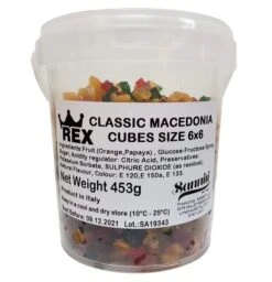 Rex Candied Macedonia Cubes, 1 Lb