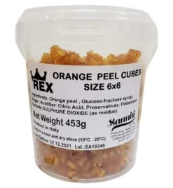 Rex Candied Orange Peel Cubes, 1 Lb