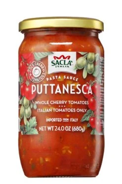Sacla Whole Cherry Tomatoes Puttanesca Pasta Sauce, 24 Oz