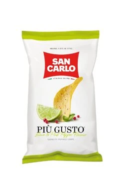 San Carlo Lime And Pink Pepper Potato Chips, 150g