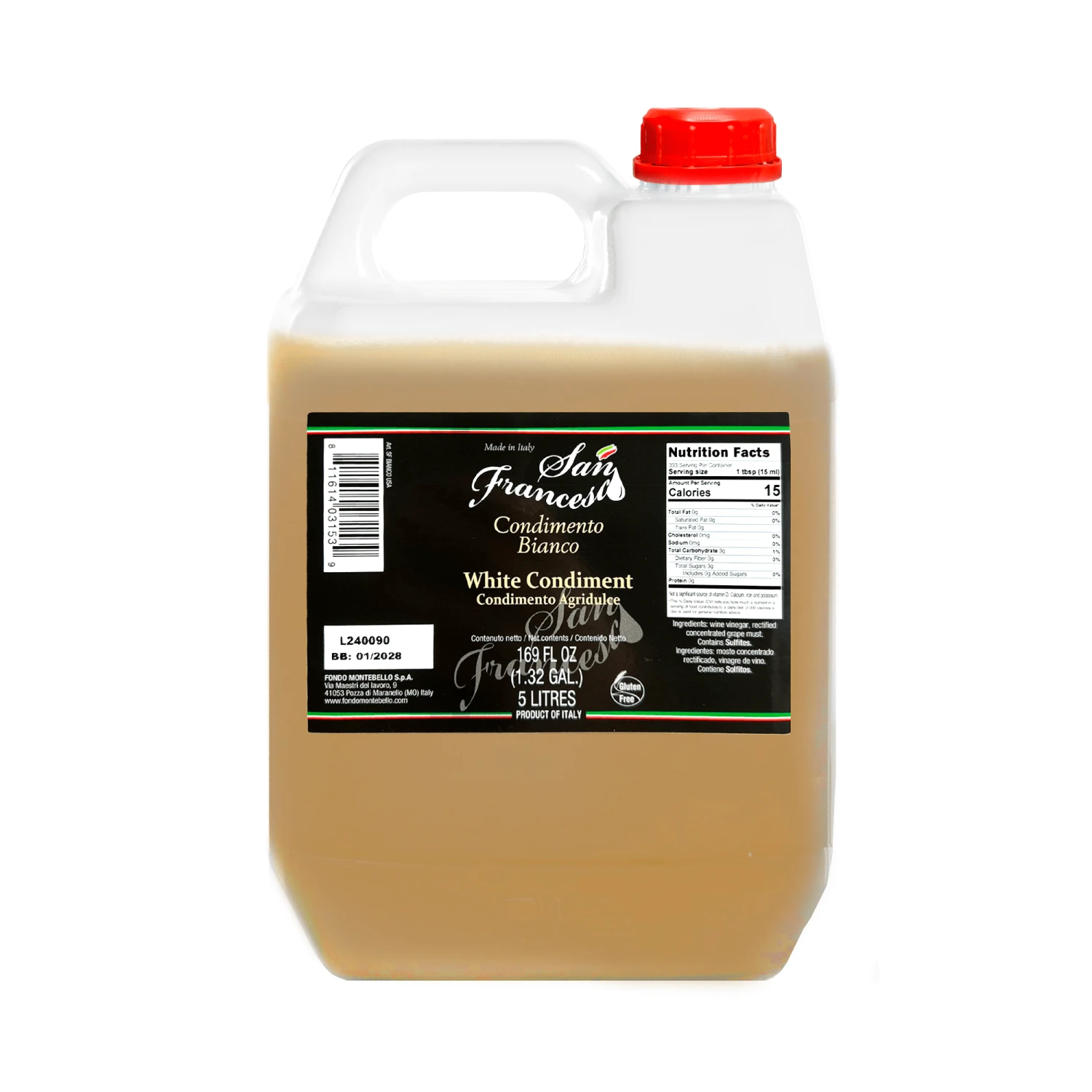 San Franceso White Condiment, 5 Liters
