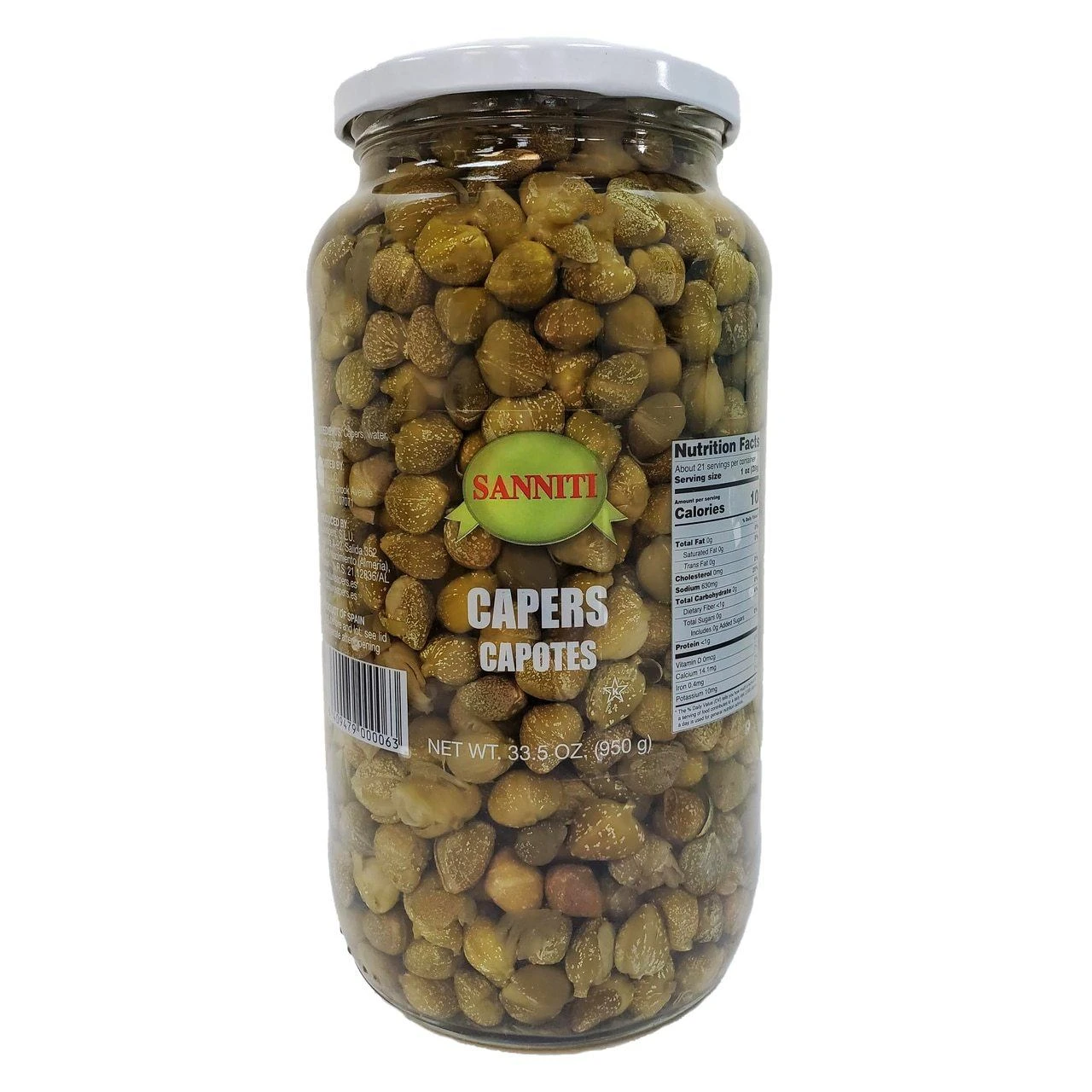 Capers Capotes In Vinegar And Salt Brine, 33.5 Oz