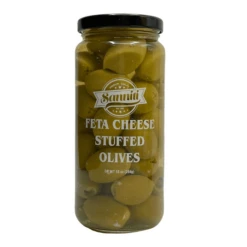 Sanniti Feta Cheese Stuffed Greek Olives, Net Weight 16 Oz - Drained Weight 10 Oz