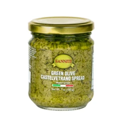 Sanniti Green Castelvetrano Olive Spread Jar, 7 Oz (190 G)