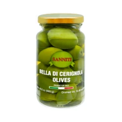 Sanniti Green Cerignola Olives Jar, 20.5 Oz