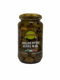 Sanniti Grilled Pitted Olives In Oil, 19.4 Oz (550 G)
