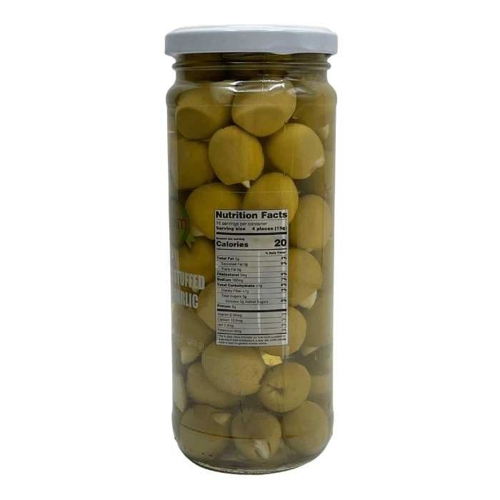 Sanniti Green Olives Stuffed With Garlic, 15.5 Oz - Image 2