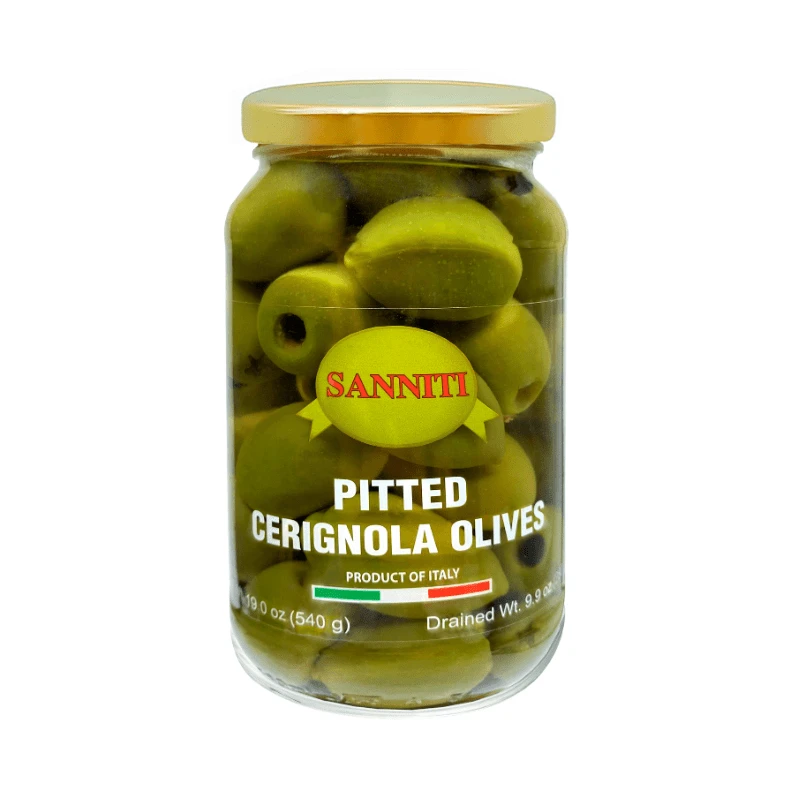 Sanniti Pitted Green Cerignola Olives, 19 Oz