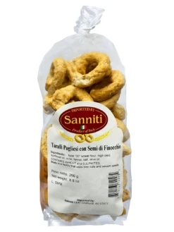 Sanniti Taralli Fennel Finocchio, 8.8 Oz